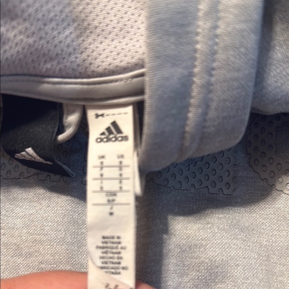 Adidas Gray Crewneck Sweater with Ribbed Cuffs - Picture 3 of 3